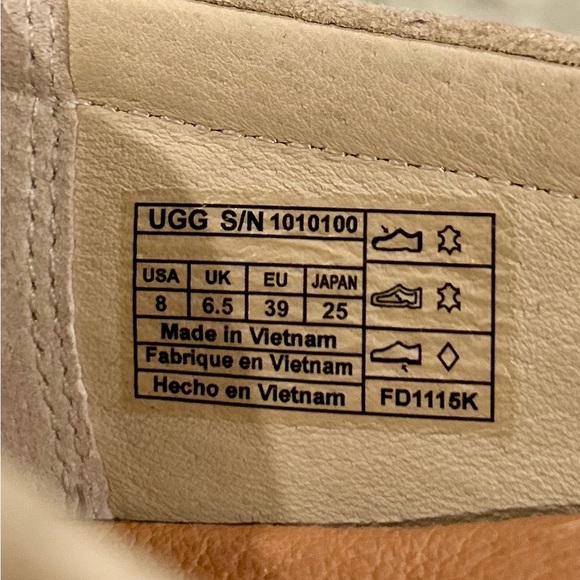 SZ 8 UGG Aven cream suede driving loafers - Picture 9 of 9